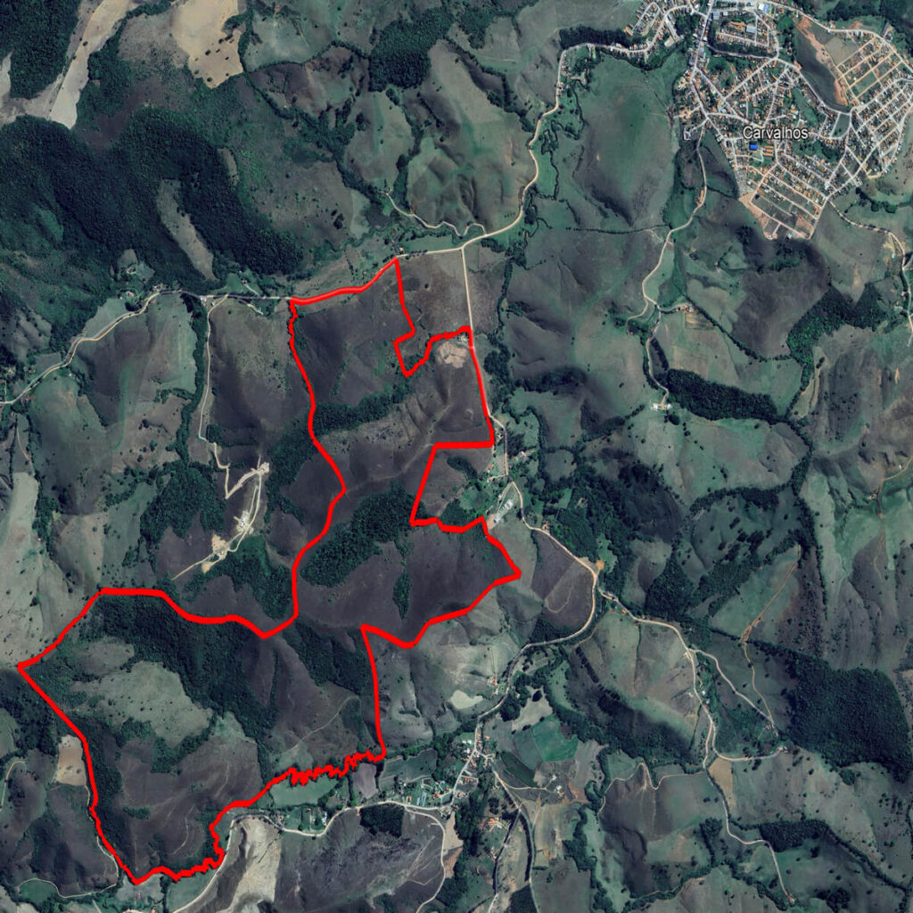 Imagem Google Earth da Fazenda Ponte Alta